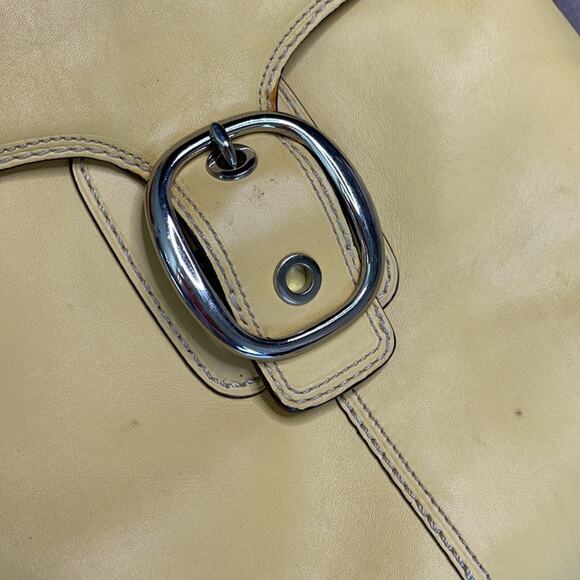 COACH Canary Yellow Crossbody Handbag Authentic Leather Flap Shoulder Bag F13355 - Picture 6 of 16